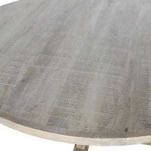 Mesa de comedor de madera mango de 150cm diámetro disponibles con servicio puerta a puerta, puede sentar 8 personas