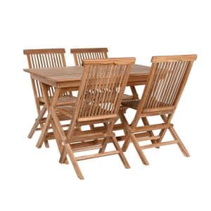 Conjunto de Comedor de Exterior de Teca